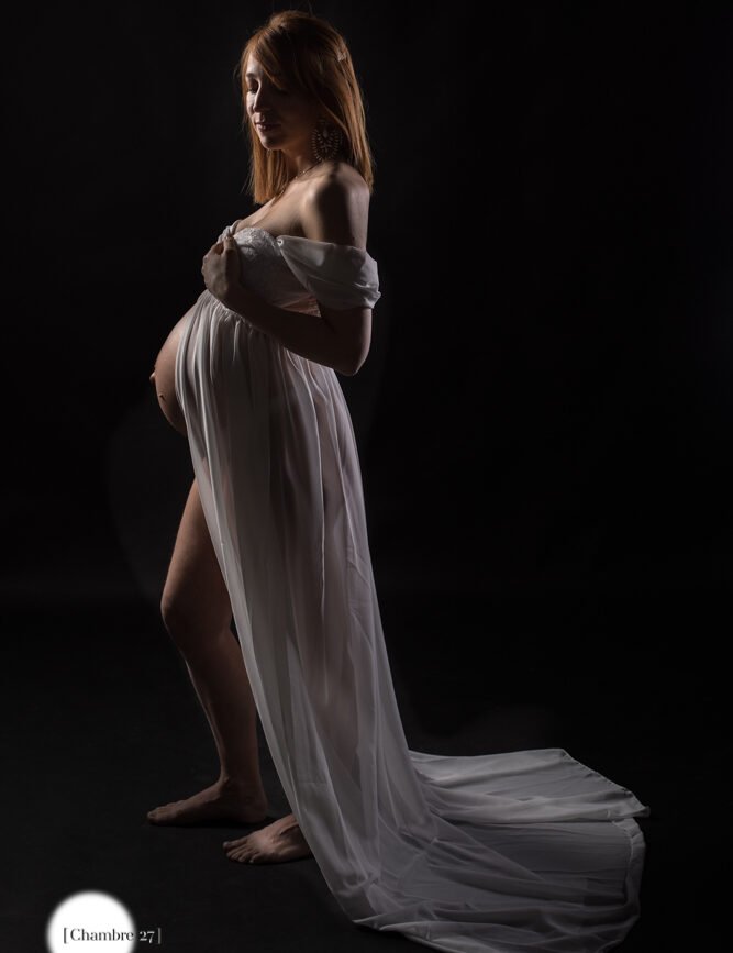séance portrait grossesse maternité - Morlaix - chambre 27