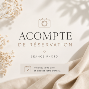 Acompte séance photo